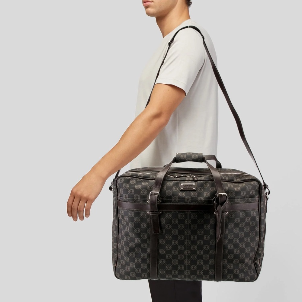 OPEN FOR OFFERS! EUC + COA | Loewe Vintage Monogram Canvas & Leather Travel Bag
